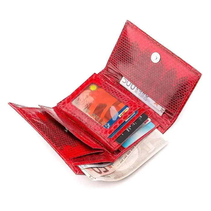 Гаманець жіночий SEA SNAKE LEATHER 18280 із натуральної шкіри морської змії Червоний