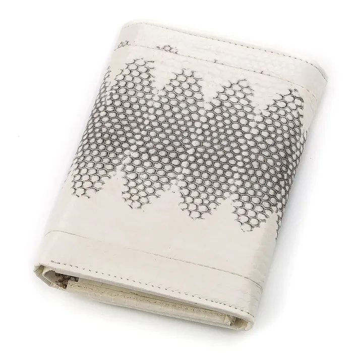 Гаманець жіночий SEA SNAKE LEATHER 18281 із натуральної шкіри морської змії Білий