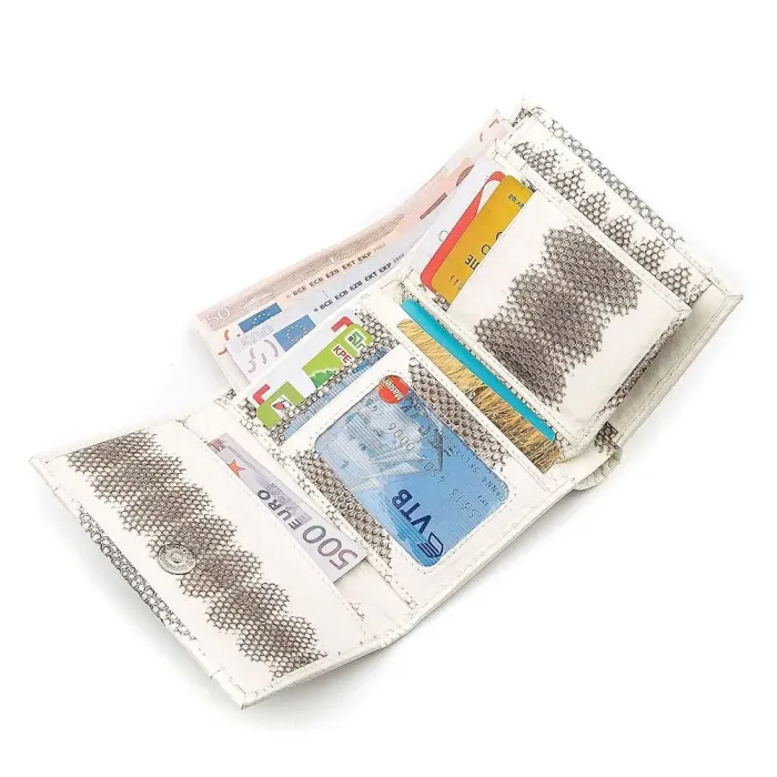 Гаманець жіночий SEA SNAKE LEATHER 18281 із натуральної шкіри морської змії Білий