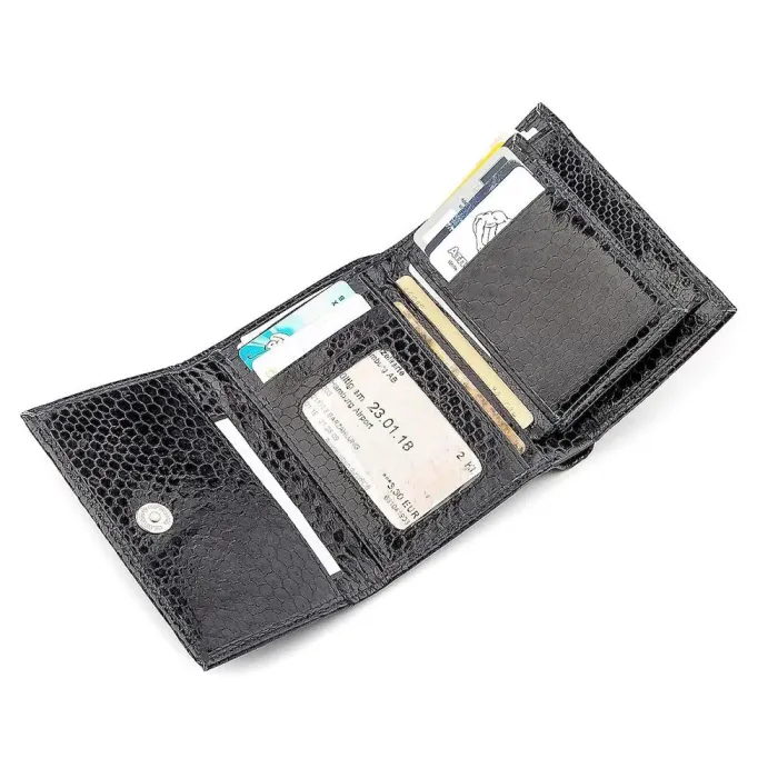 Гаманець жіночий SEA SNAKE LEATHER 18282 із натуральної шкіри морської змії Чорний