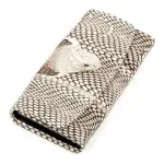 Гаманець жіночий SNAKE LEATHER 18263 із натуральної шкіри пітона Сірий