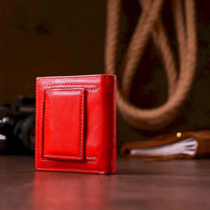 Кошелек женский ST Leather 18337 (SB430) компактный кожаный Красный