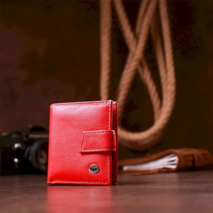 Кошелек женский ST Leather 18337 (SB430) компактный кожаный Красный