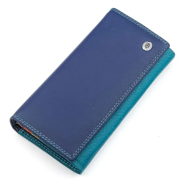 Гаманець жіночий ST Leather 18362 (SB634) із натуральної шкіри Синій