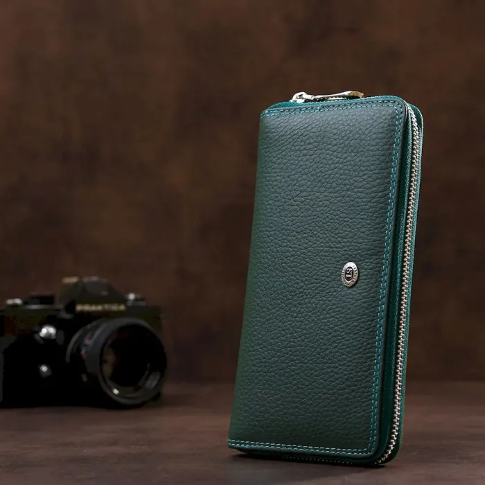 Кошелек женский ST Leather 18377 (SB71) оригинальный Зеленый
