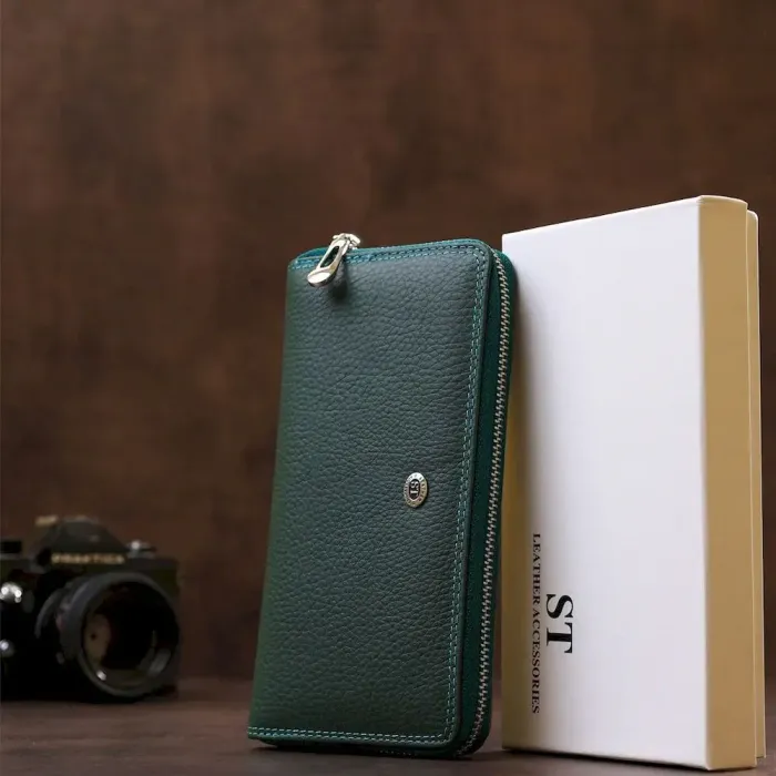 Кошелек женский ST Leather 18377 (SB71) оригинальный Зеленый