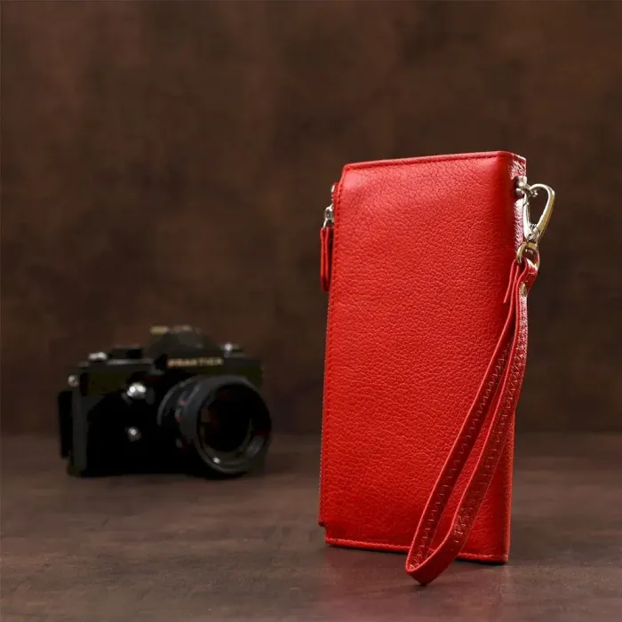 Гаманець жіночий ST Leather 18381 (ST420) багатофункціональний Червоний