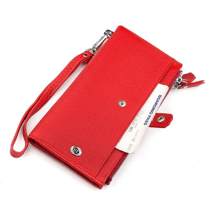 Гаманець жіночий ST Leather 18381 (ST420) багатофункціональний Червоний