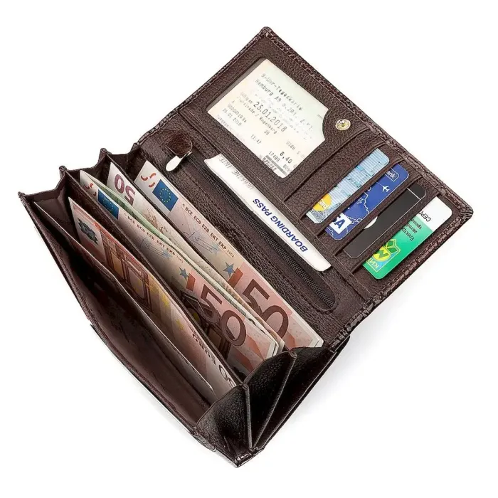 Гаманець жіночий ST Leather 18396 (S3001A) лакована шкіра Коричневий