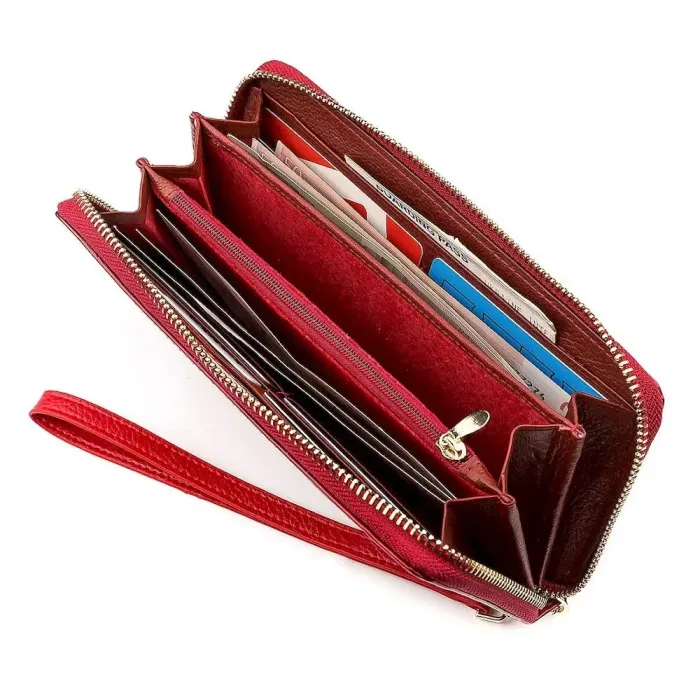 Гаманець жіночий ST Leather 18397 (S4001A) на блискавках Червоний