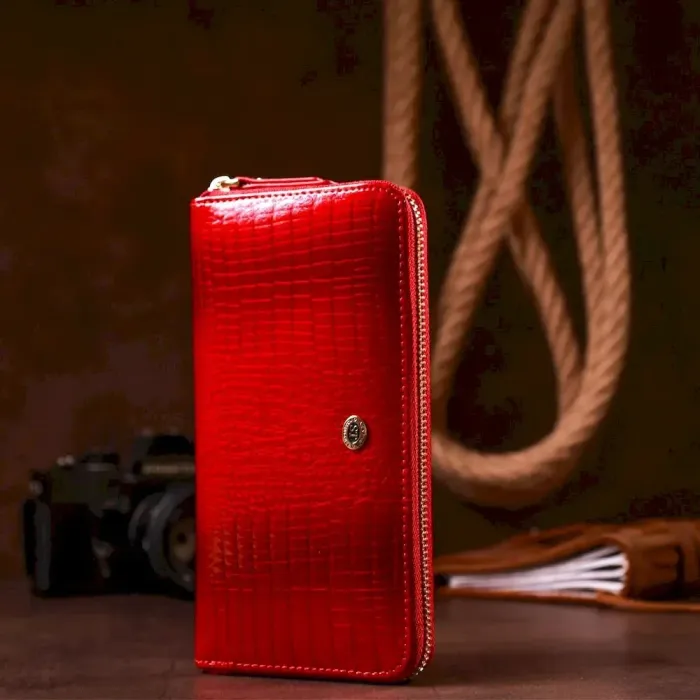 Гаманець жіночий ST Leather 18397 (S4001A) на блискавках Червоний
