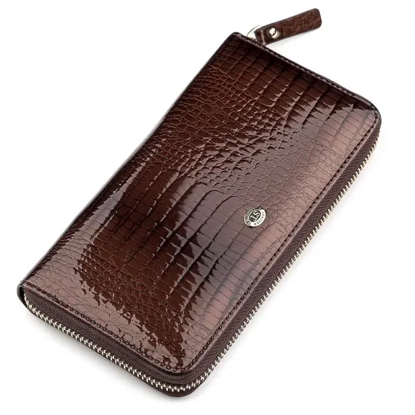 Гаманець жіночий ST Leather 18398 (S4001A) з ременем на зап'ясті Коричневий