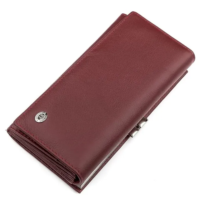 Гаманець жіночий ST Leather 18401 (ST1518) із натуральної шкіри Бордовий