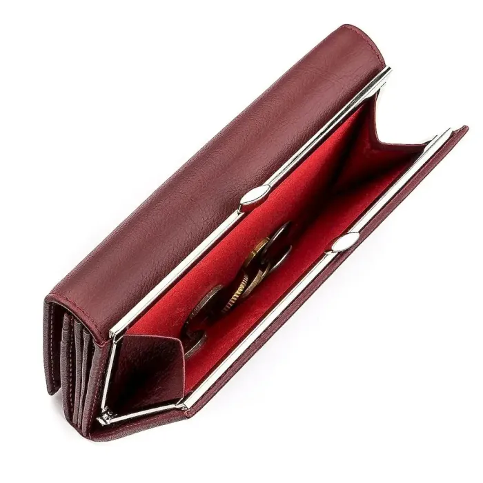 Гаманець жіночий ST Leather 18401 (ST1518) із натуральної шкіри Бордовий