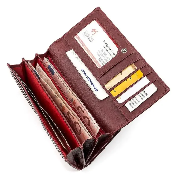 Гаманець жіночий ST Leather 18401 (ST1518) із натуральної шкіри Бордовий