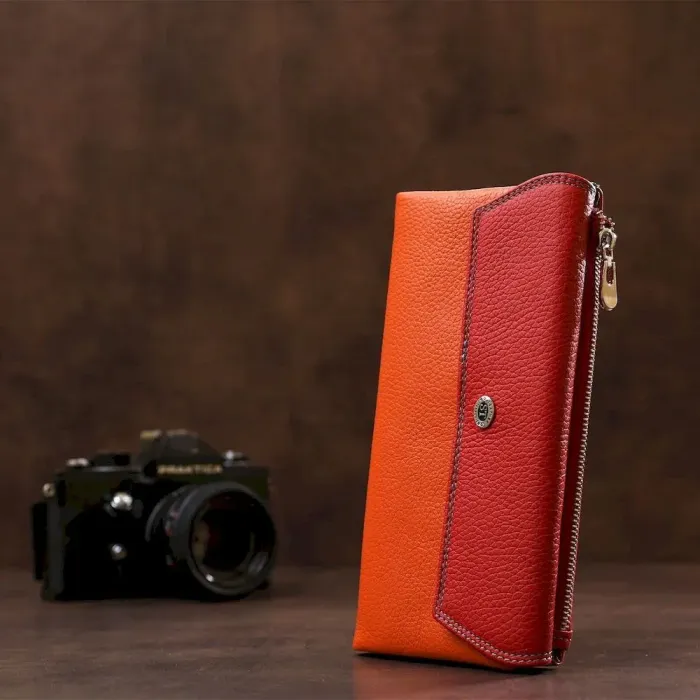 Гаманець жіночий ST Leather 18406 (SB42-2) багатофункціональний Червоний