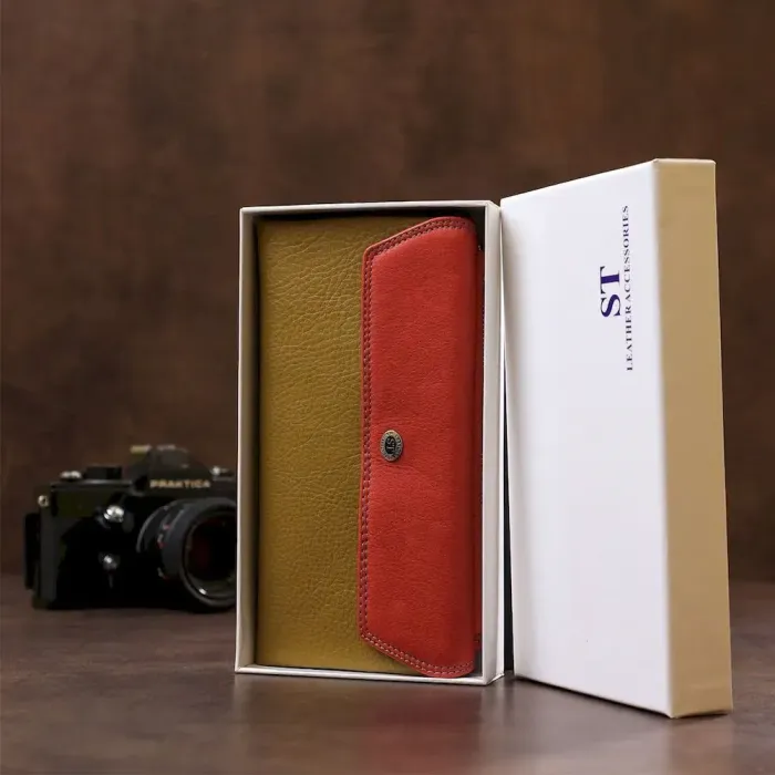 Гаманець жіночий ST Leather 18407 (SB42-2) місткий Рожевий