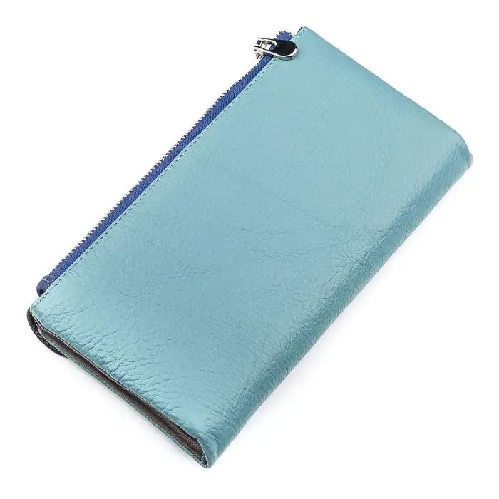 Гаманець жіночий ST Leather 18408 (SB42-2) із натуральної шкіри Блакитний