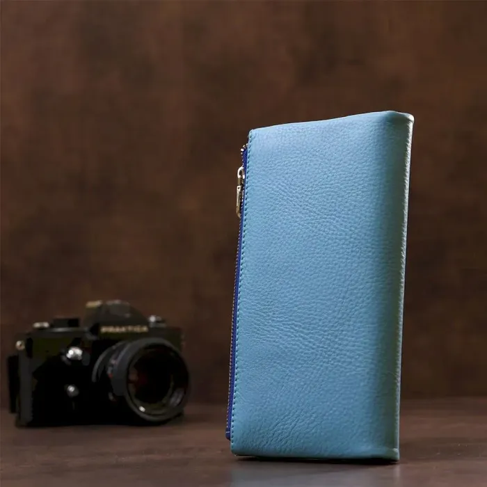 Гаманець жіночий ST Leather 18408 (SB42-2) із натуральної шкіри Блакитний