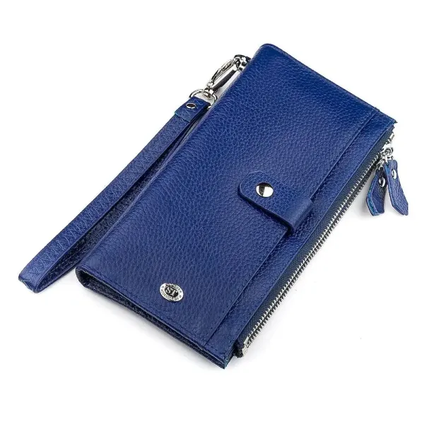 Гаманець жіночий ST Leather 18416 (ST420) з ременем на зап'ястя Синій