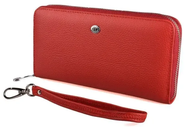 Гаманець жіночий ST Leather 18417 (ST45-2) на блискавці Червоний