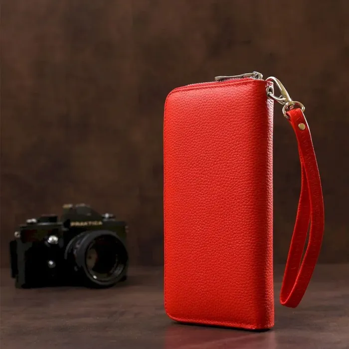 Гаманець жіночий ST Leather 18417 (ST45-2) на блискавці Червоний