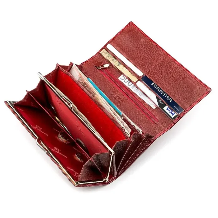 Гаманець жіночий ST Leather 18423 (S6001A) дуже красивий Червоний