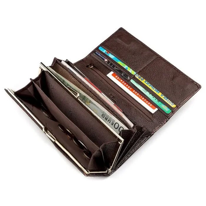 Гаманець жіночий ST Leather 18424 (S6001A) із натуральної шкіри Коричневий