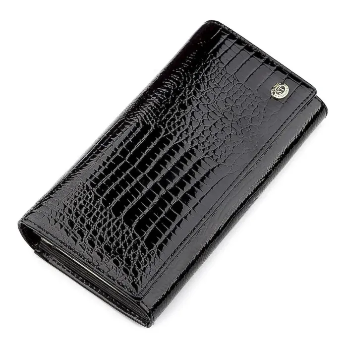 Гаманець жіночий ST Leather 18426 (S6001A) шкіряний Чорний