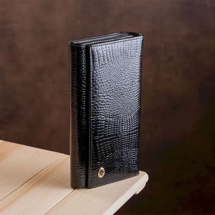 Гаманець жіночий ST Leather 18426 (S6001A) шкіряний Чорний