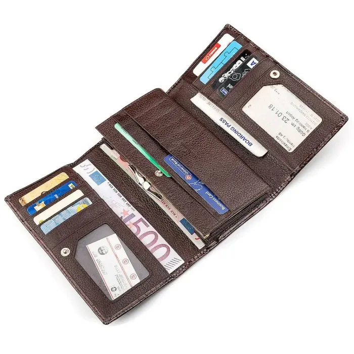 Гаманець жіночий ST Leather 18427 (S8001A) місткий Коричневий