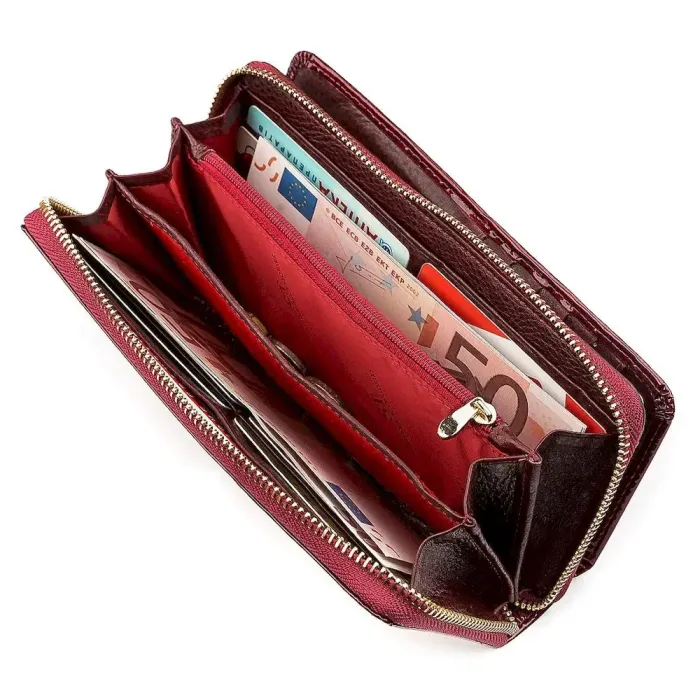 Гаманець жіночий ST Leather 18434 (S7001A) на блискавці Бордовий