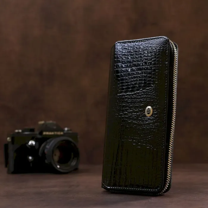 Гаманець жіночий ST Leather 18437 (S7001A) натуральна шкіра Чорний