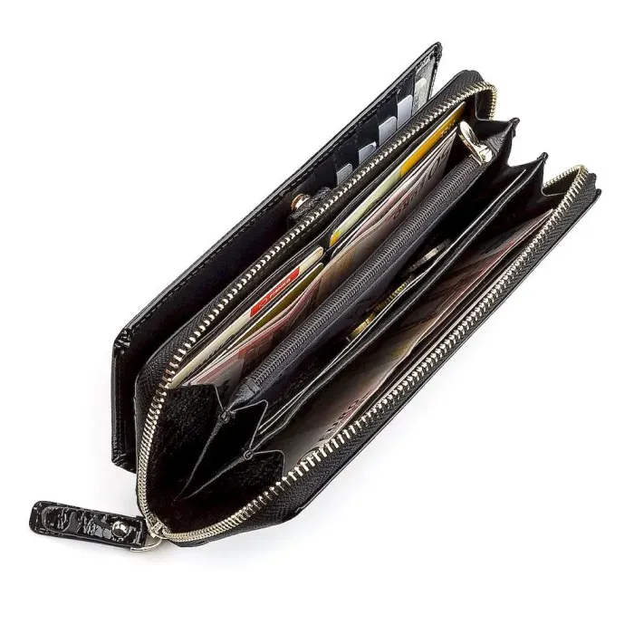 Гаманець жіночий ST Leather 18437 (S7001A) натуральна шкіра Чорний