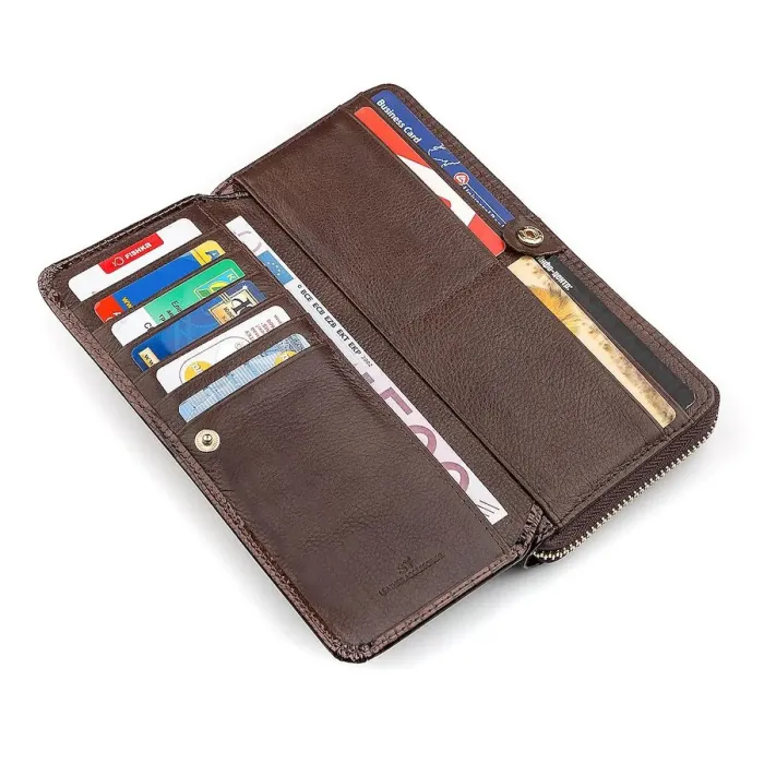 Гаманець жіночий ST Leather 18438 (S7001A) багатофункціональний Коричневий