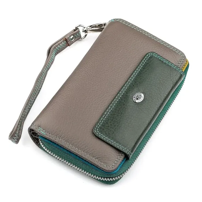 Кошелек женский ST Leather 18440 (SB55-5) многофункциональный Зеленый