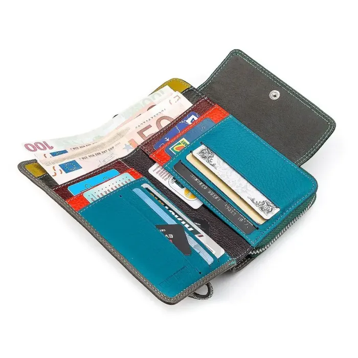 Кошелек женский ST Leather 18440 (SB55-5) многофункциональный Зеленый