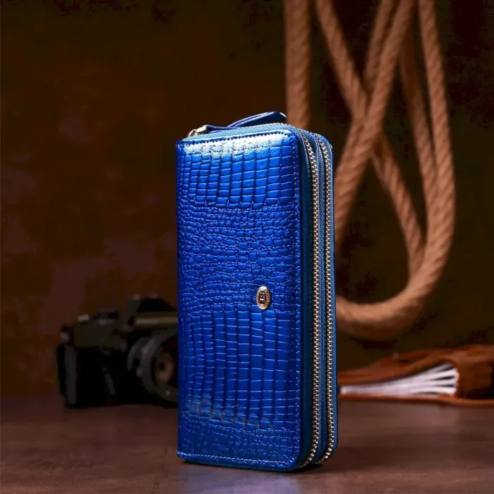 Гаманець жіночий ST Leather 18447 (S5001A) на блискавці Синій