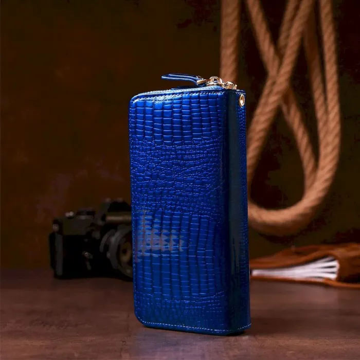 Гаманець жіночий ST Leather 18447 (S5001A) на блискавці Синій