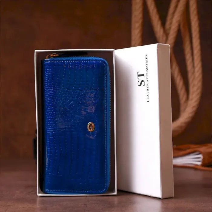 Гаманець жіночий ST Leather 18447 (S5001A) на блискавці Синій