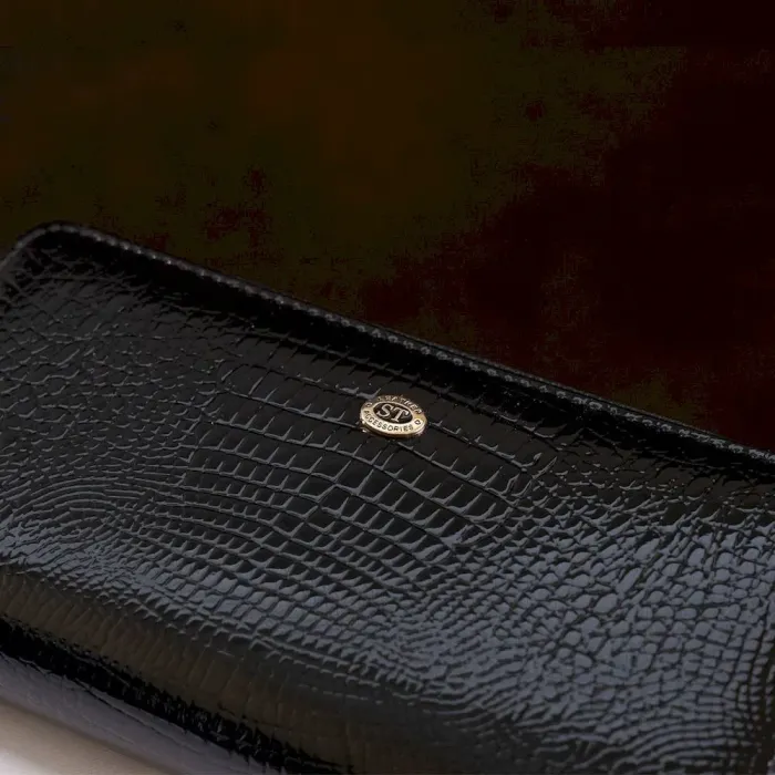 Гаманець жіночий ST Leather 18448 (S5001A) шкіряний Чорний