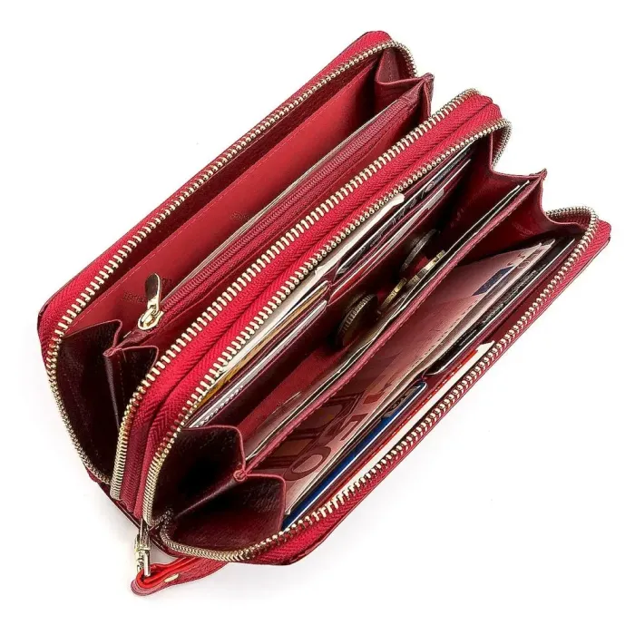 Кошелек женский ST Leather 18449 (S5001A) вместительный Красный