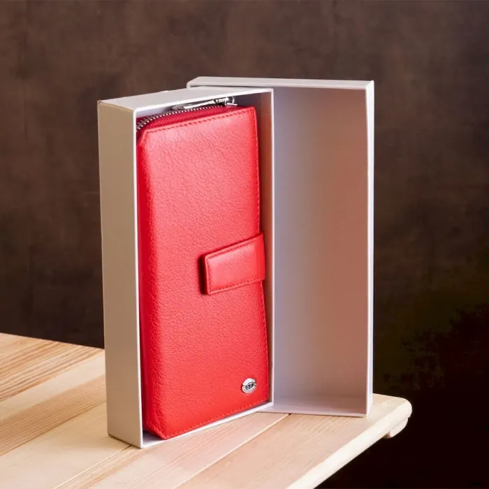 Гаманець жіночий ST Leather 18456 (ST228) дуже красивий Червоний