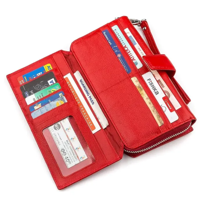 Гаманець жіночий ST Leather 18456 (ST228) дуже красивий Червоний