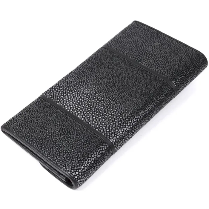 Гаманець жіночий STINGRAY LEATHER 18113 із натуральної шкіри морського ската Чорний