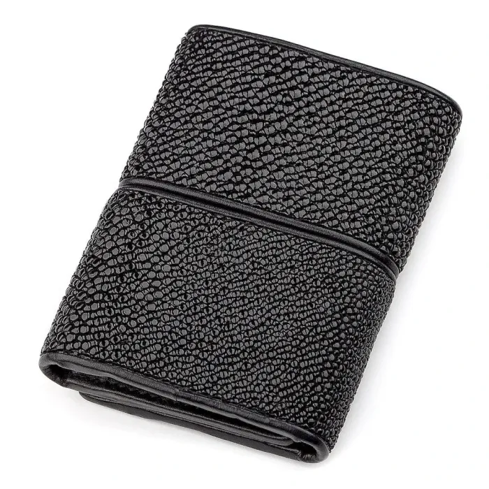 Кошелек женский STINGRAY LEATHER 18269 из натуральной кожи морского ската Черный
