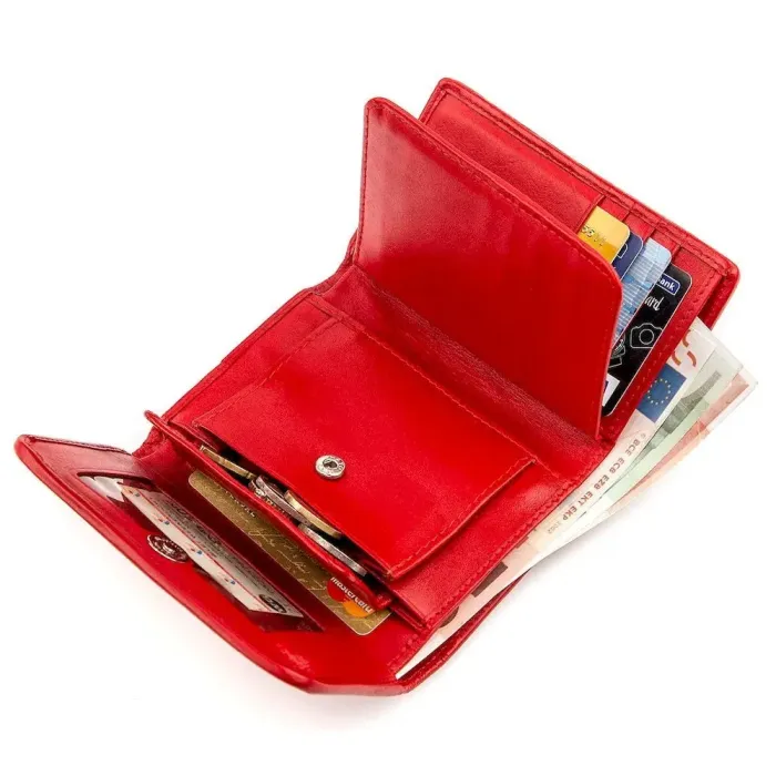 Кошелек женский STINGRAY LEATHER 18287 из натуральной кожи морского ската Красный