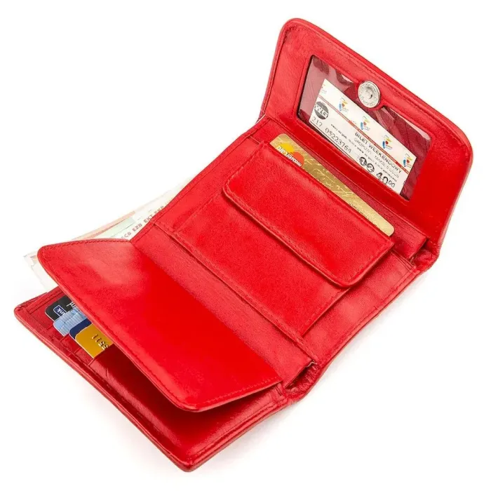 Кошелек женский STINGRAY LEATHER 18287 из натуральной кожи морского ската Красный