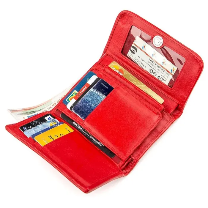 Кошелек женский STINGRAY LEATHER 18287 из натуральной кожи морского ската Красный