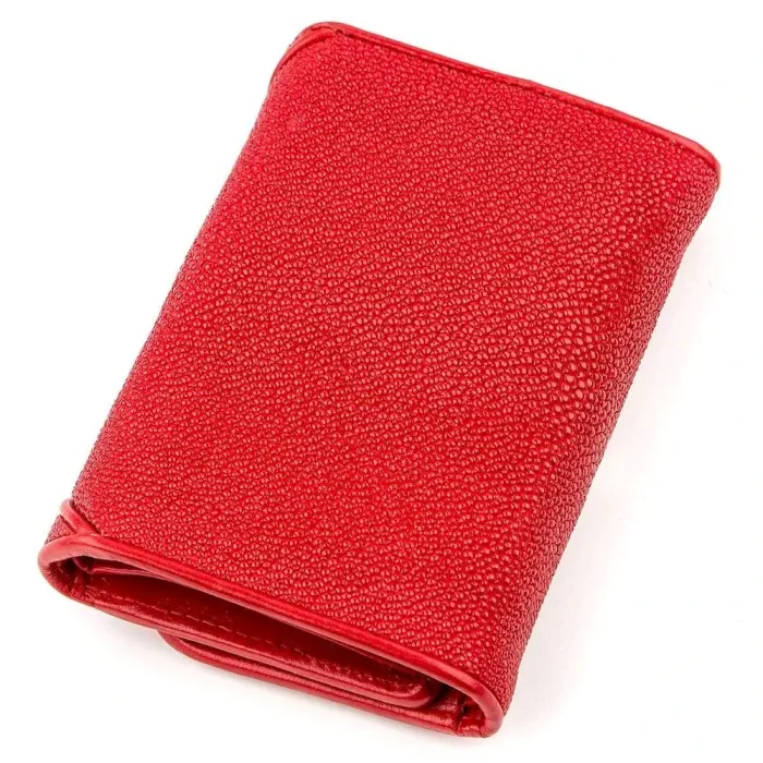 Кошелек женский STINGRAY LEATHER 18287 из натуральной кожи морского ската Красный